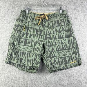 Patagonia Wayfarer Board Shorts Mens 32 Atzec Geometric Swim Trunks Beach Surf